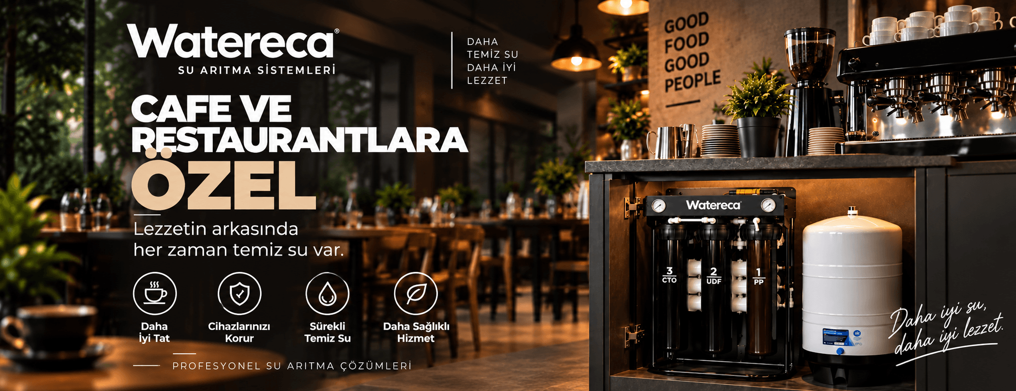 WaterECA cafe ve restaurant su arıtma çözümleri