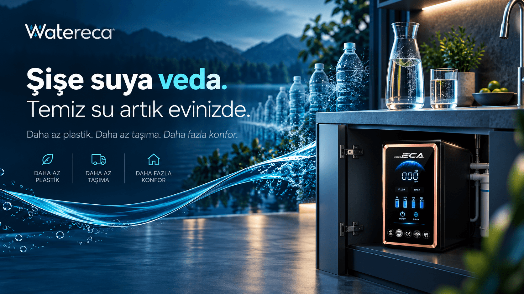 Şişe suya veda, temiz su artık evinizde